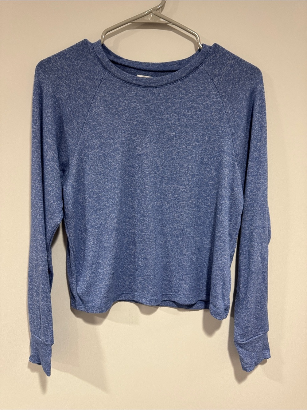 GAP Heathered Blue Long-Sleeve Raglan Top Girls Size 12